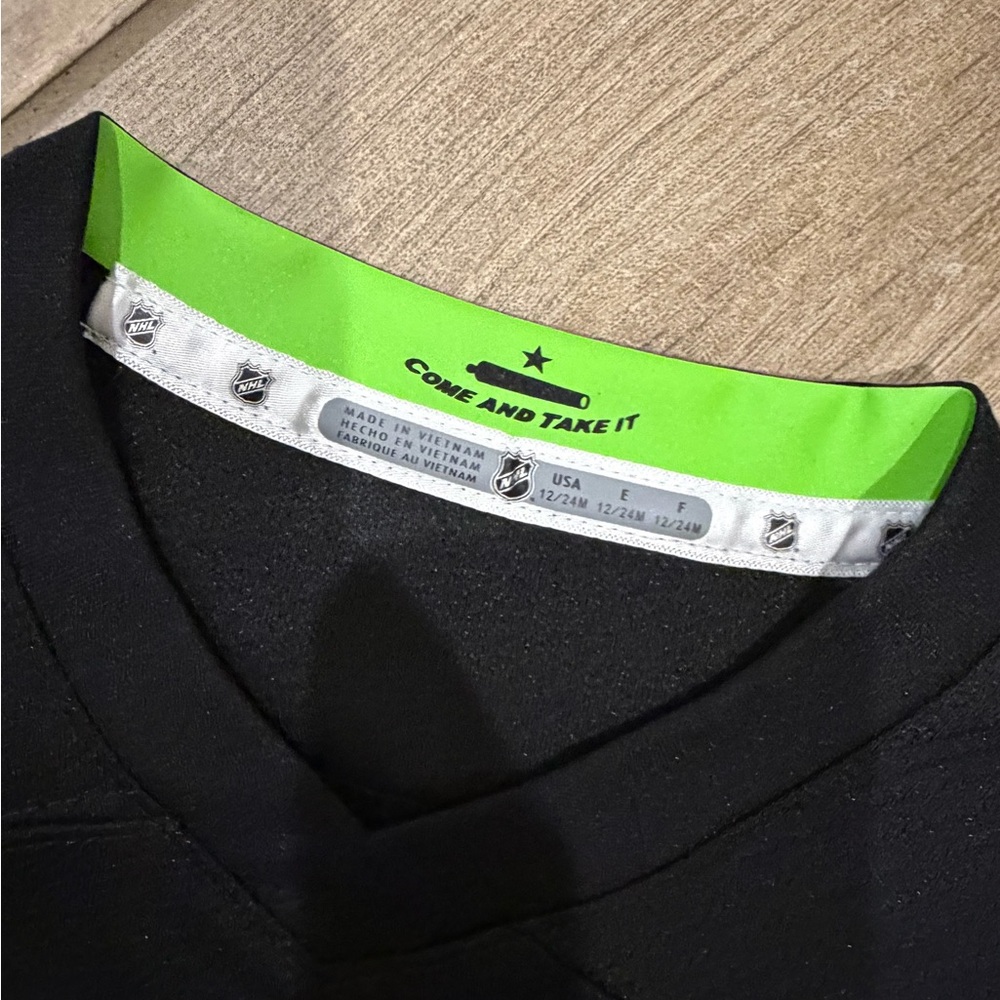 NHL Dallas Stars black premier third hockey jersey size 12/24 month Infant size - Picture 3 of 4